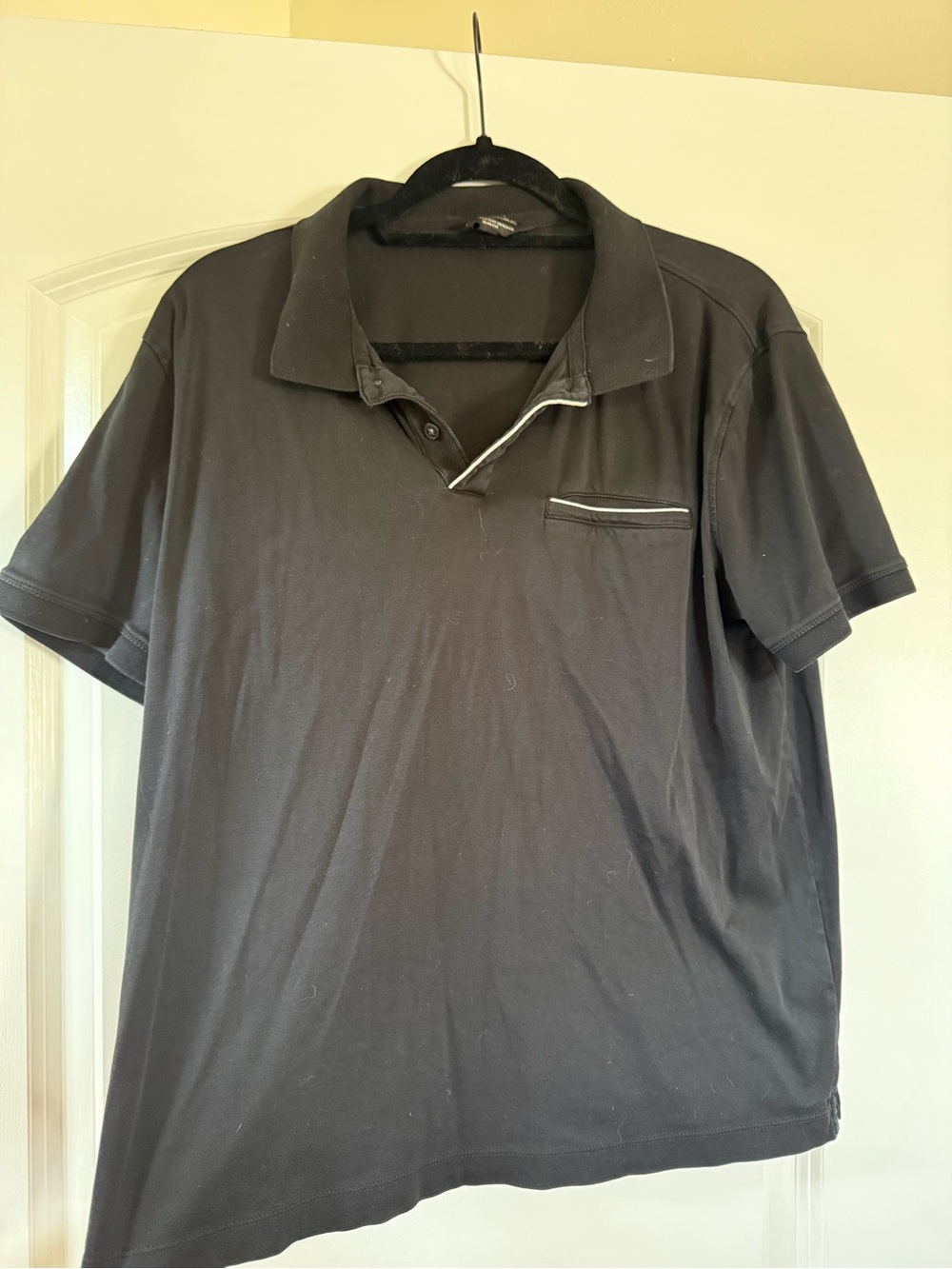 Banana Republic Black Polo with Contrasting Trim